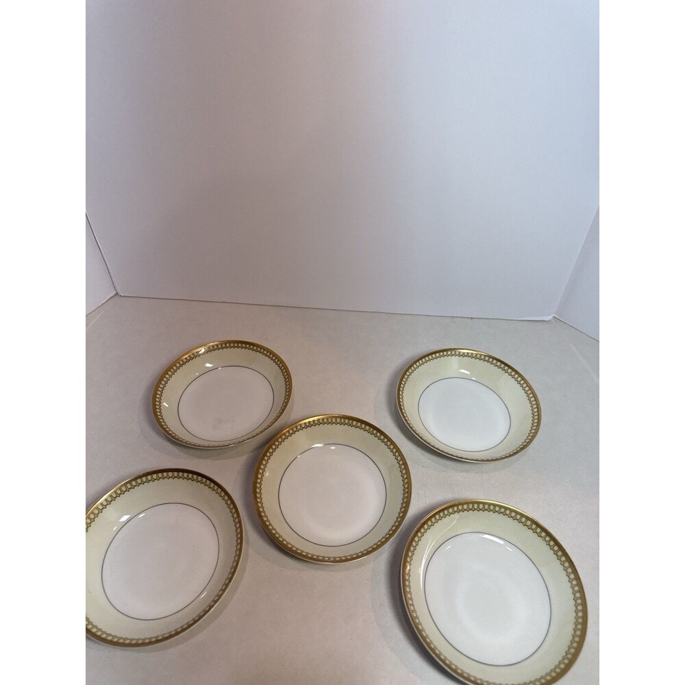 Haviland Limoges France Gold Rim Small Bowl Decorated by Haviland & Co 5″